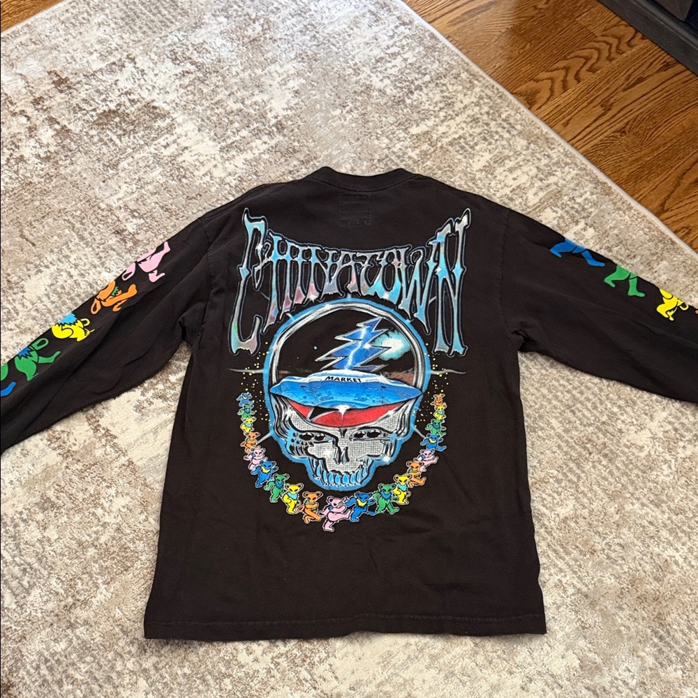 Black Graphic Long Sleeve Shirt